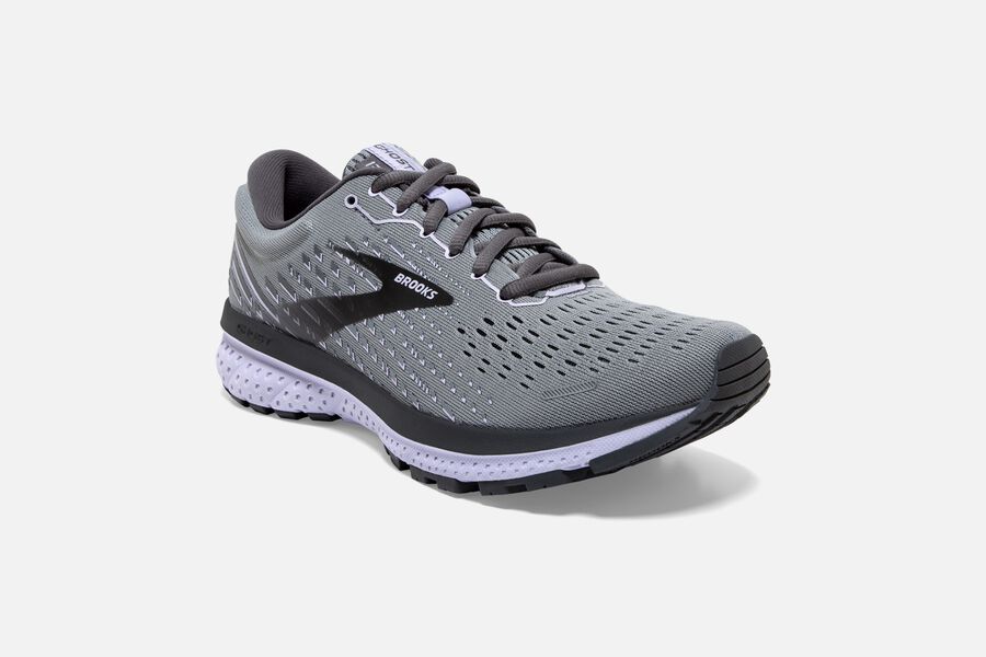 Brooks Running Shoes - Ghost 13 Road Womens - Grey/Black/Purple - FPE-495621